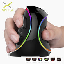 Load image into Gallery viewer, Delux M618 PLUS Ergonomics Vertical Gaming Wired Mouse