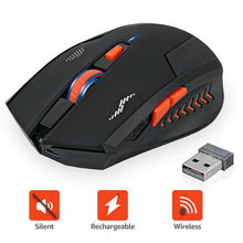 Load image into Gallery viewer, Rechargeable Mouse Wireless Mouse Gamer 2400DPI Optical Silence Mouse