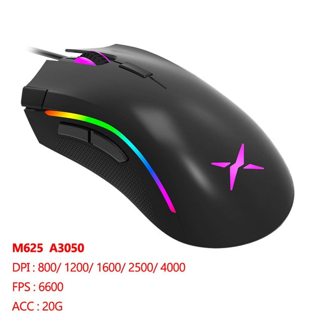 Delux M625 RGB Backlight Gaming Mouse 12000 DPI 12000 FPS 7